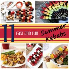 Have fun with these 11 kebab recipes for summer! #kebabs #summer #recipes