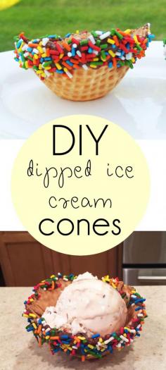 
                    
                        Fun, quick and easy summer dipped ice cream cone DIY!
                    
                