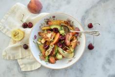 
                    
                        Stone Fruit and Haloumi Summer Salad | Nourish RDs
                    
                
