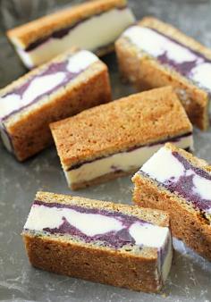 Another Pinner said: Frozen yogurt and blueberry bars. Great substitute for ice cream sandwiches during the summer