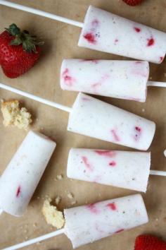 #GotItFree strawberry shortcake greek yogurt popsicles #healthy popsicle recipes