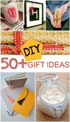 50+ DIY Gift Ideas. Great DIY Projects and tutorials that make great gifts.