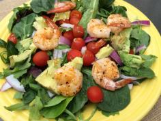 The Healthy Bachelorette: Summer Southwest Grilled Shrimp Salad with Avocado! #NationalSaladWeek