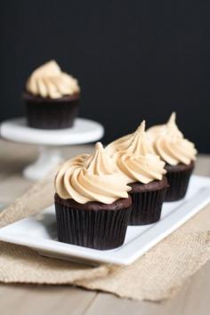 Chocolate Cupcakes with Biscoff Buttercream Icing from @Julie Forrest Forrest Forrest | The Little Kitchen