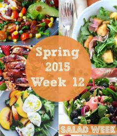 
                    
                        Weekly Meal Plan including five healthy delicious salads. Each recipe is a great idea for family dinners as a main or side. Free printable grocery shopping list | Rainbow Delicious Spring 2015 Week 12
                    
                