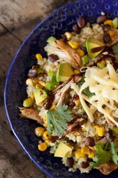 BBQ Chicken Quinoa Salad    #healthy #recipe