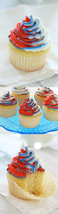 
                    
                        Red, White and Blue Cupcakes – A delicious and simple recipe perfect for July 4th, or for whenever you’re feeling Patriotic! | rasamalaysia.com
                    
                