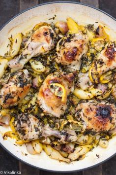 Chicken Recipe Yum| Serafini Amelia|Roast Chicken with Jerusalem Artichokes and Lemons