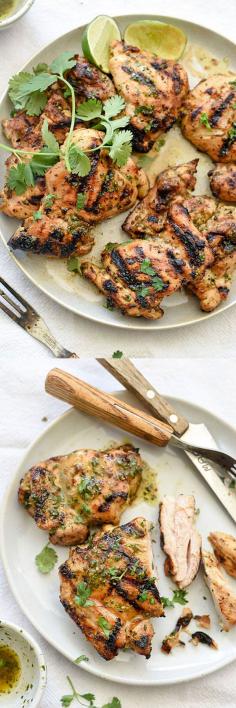 
                    
                        Both lime juice and zest make this a super flavorful marinade for grilled chicken thighs | foodiecrush.com #chicken #recipe
                    
                