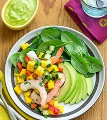 
                    
                        Avocado, Shrimp, Spinach and Mango Salad Recipe :: Fresh Hass Avocado Recipes
                    
                