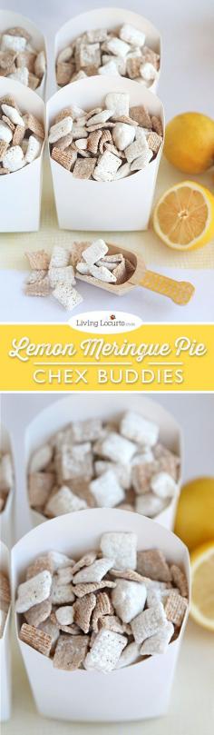 Lemon Meringue Pie Chex Party Mix Recipe. The best Chex Buddies ever! summer party dessert recipe.