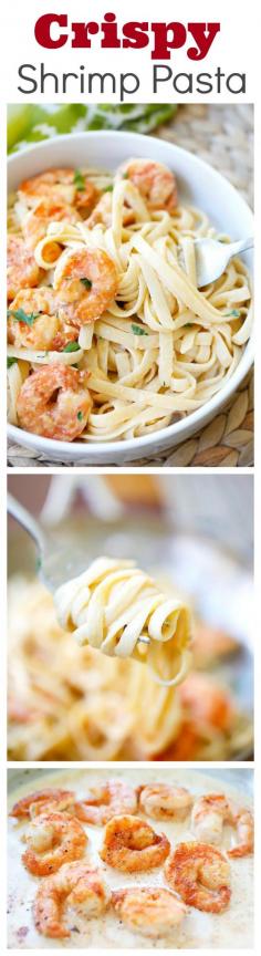 Crispy shrimp pasta - tried this shrimp recipe. Really tasty.