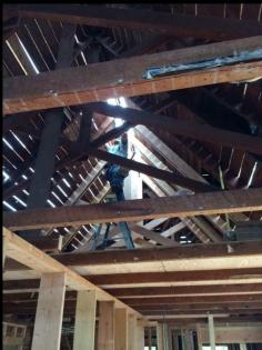 
                    
                        Working on the vaulted ceilings…..
                    
                