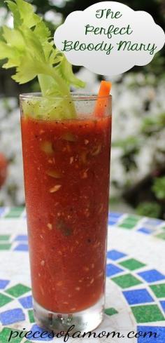 The Perfect Bloody Mary - Just the right amount of spice and kick. Serve it for brunch or early evening cocktails. Whatever the occasion, its a crowd pleaser! #breakfast #recipe #healthy #brunch #recipes