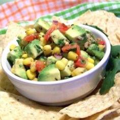 Corn and Avocado Salsa Recipe  Replace oregano with cumin. Read the reviews for additional ideas.