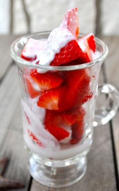 Paleo Strawberries  Cream #FedandFit