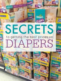Best Price on Diapers and all of the Top Secrets for Getting the Best Diaper Deals possible! LINKS TO DIAPER COUPONS