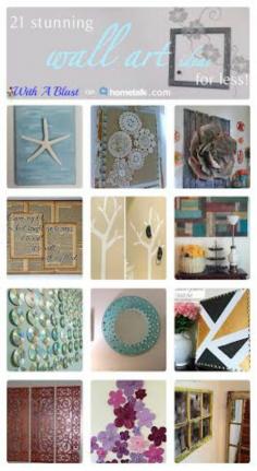 21 Stunning Wall Art Ideas ~ Beautiful DIY Wall Art collection which you can make for less ! #WallArt #DIY #DIYWallArt #Hometalk