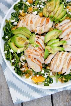
                    
                        Grilled Tequila Chicken Salad with Avocado, Orange, and Pepitas
                    
                