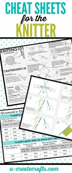 
                    
                        Cheat Sheets for the Knitter
                    
                