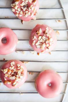 Made By Girl: Baked Hazelnut Doughnuts with Coconut Frosting