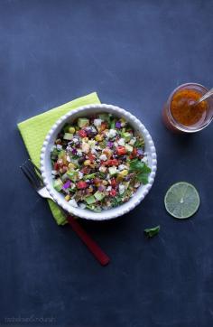 
                    
                        Southwest Chopped Salad with Salsa Vinaigrette | Taste Love & Nourish on TasteLoveAndNouri...
                    
                
