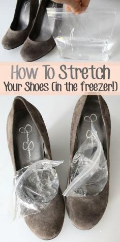 31 Clothing Tips Every Girl Should Know: stretching shoes