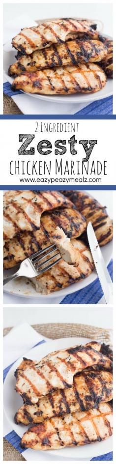 
                    
                        A flavorful chicken marinade that only need 2 ingredients and is PERFECT for summer grilling. You guys, with just 15 minutes you get great flavor. - Eazy Peazy Mealz
                    
                