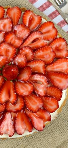 Strawberry White Chocolate Mousse Tart- This tart has an amazingly rich, creamy white chocolate mousse with just the right amount of sweetness, inside a thick buttery shortbread cookie crust, then it's all topped with juicy sliced strawberries and a lovely strawberry glaze! Ahhhh YUM!