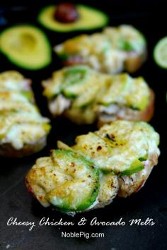 Cheesy Chicken Avocado Melts