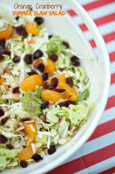 
                    
                        Orange Cranberry Summer Slaw Salad | ReluctantEntertai...
                    
                