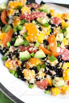 From Lovers with Love » Some of the Best Mango Recipes for a Cooler Summer - Quinoa Citrus Mango Avocado Black Bean Salad