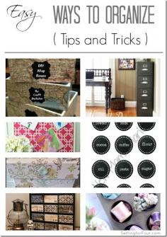 Easy ways to Organize your Kitchen, Office and Craft Room! Tips and Tricks!! Setting for Four