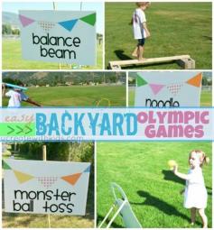 Backyard party ideas, how about Olympic Games!