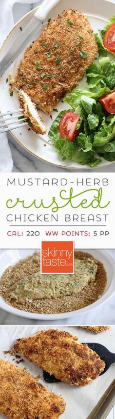 
                    
                        Mustard Herb Crusted Chicken Breasts – easy, light and delicious!
                    
                