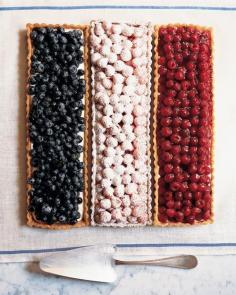 French Flag Berry Tarts