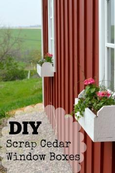 
                    
                        Check out these cute (and simple) DIY window boxes made with cedar fence scraps. Perfect for a little added curb appeal.
                    
                