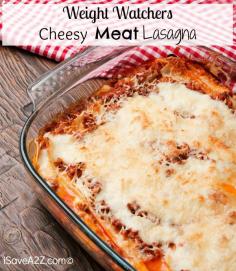 Weight Watchers Cheesy Meat Lasagna Recipe!  iSaveA2Z.com