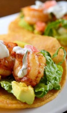 
                    
                        Shrimp Tacos with Cilantro-Lime Sour Cream
                    
                