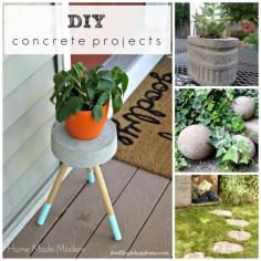 diy concrete projects - http://homemademodern.blogspot.com/2015/06/8-outdoor-concrete-projects.html