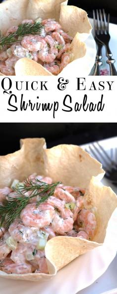 Quick and Easy Shrimp Salad -#Food #Recipe #LivingoutSocialPins
