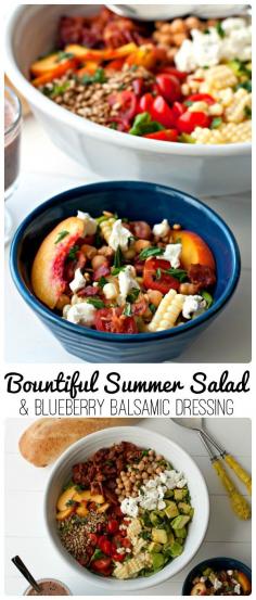 Celebrate summer with my Bountiful Summer Salad & Blueberry Balsamic Dressing Recipe. #ChooseSmart #shop #cbias