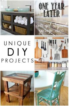 Amazing DIY creativity - I especially love that pegboard in the kitchen! Unique DIY Projects - maisondepax.com , really like the blue chair.