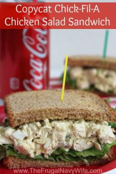 Copycat Chick-Fil-A Chicken Salad Sandwich Recipe _ As much as I have a craving for it, I started my hunt for a Copycat recipe & this is the best & closest I can get & it works for me!