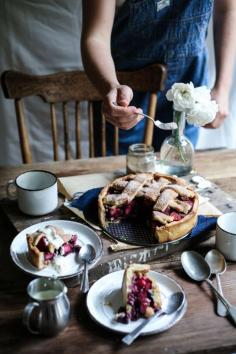 Apple & Blueberry Hazelnut Deep Dish Pie | Daisy and the Fox
