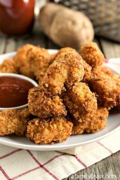 ~~Homemade Tater Tots - Addictively delicious, extra crunchy potato snacks.  So easy and so delicious, you'll never want to buy the supermarket version again!~~