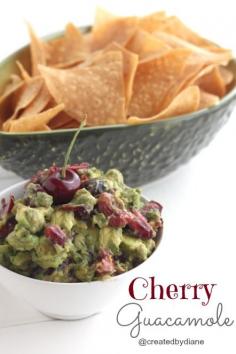 Cherry Guacamole with Jalapenos from @createdbydiane