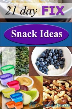 The 21 Day Fix diet does not want you to eat processed foods. Here is a list of eightteen healthy 21 Day Fix snacks. http://thefitnessfocus.com #clean #recipes #eastclean #healthy #recipe