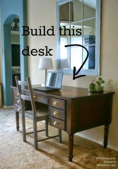 DIY desk plan......Ana White | Build a Turned Leg Traditional Desk | Free and Easy DIY Project and Furniture Plans