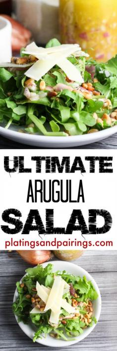 The Perfect Green Salad - Arugula with a Red Wine Vinaigrette